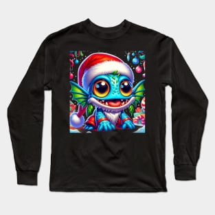 Joyful Baby Murloc in Santa Hat: Christmas Adventure Long Sleeve T-Shirt